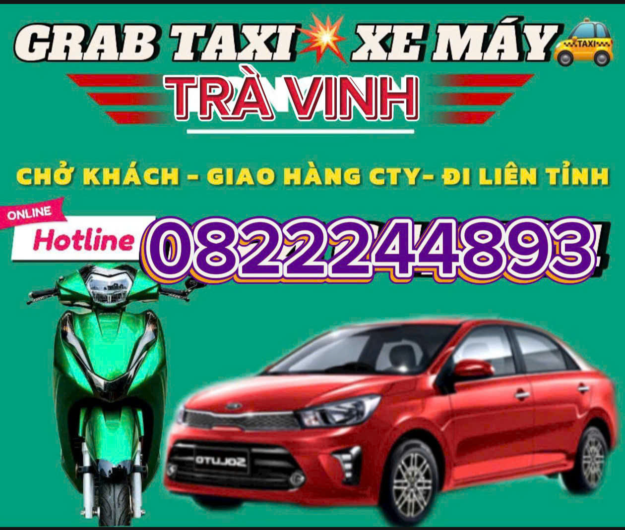 TỔNG ĐÀI ĐẶT XE GRAB TAXI TỈNH TRÀ VINH