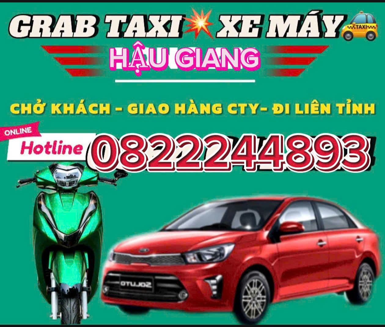 TỔNG ĐÀI ĐẶT XE GRAB TAXI TỈNH HẬU GIANG