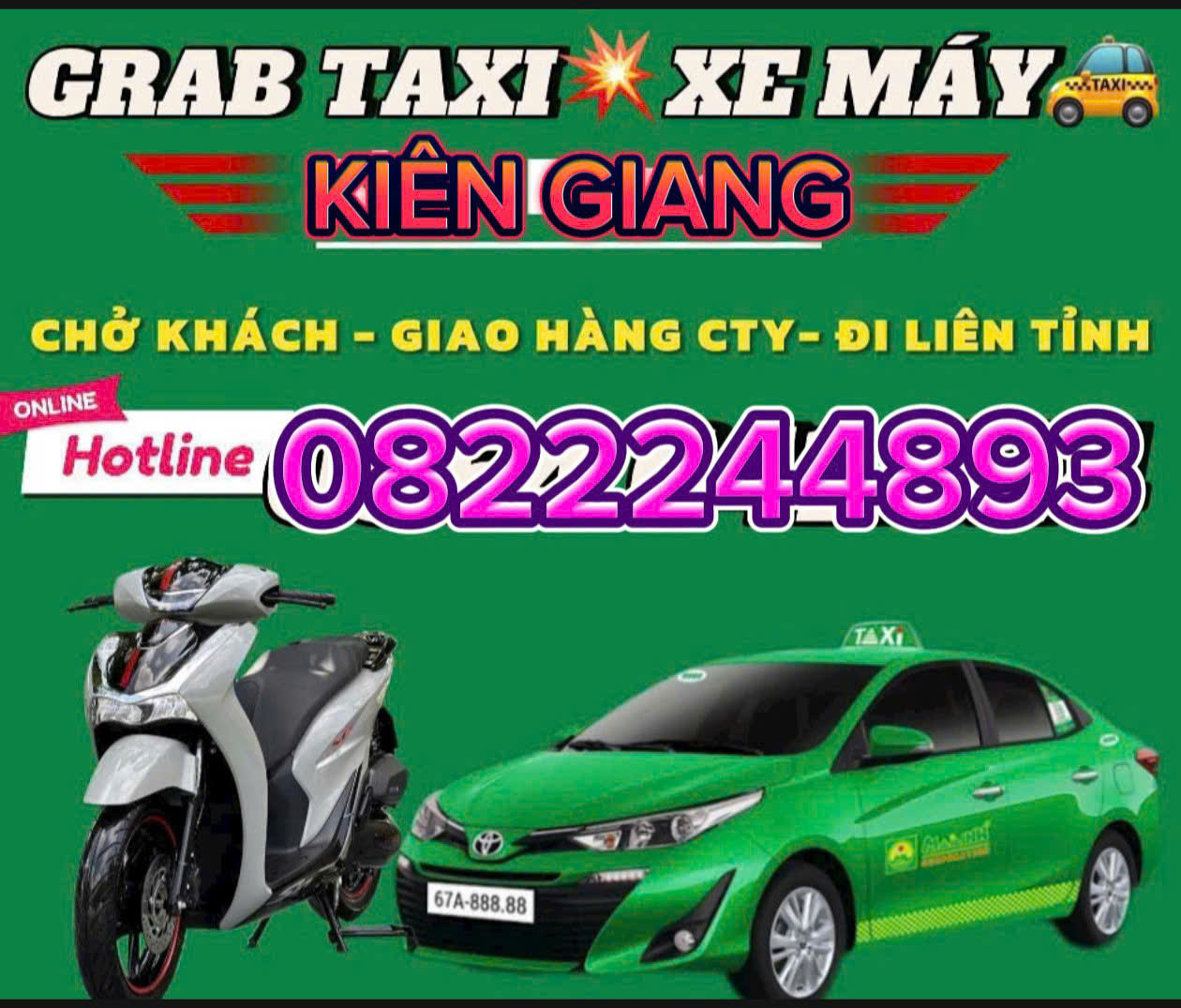 TỔNG ĐÀI ĐẶT XE GRAB TAXI TỈNH KIÊN GIANG