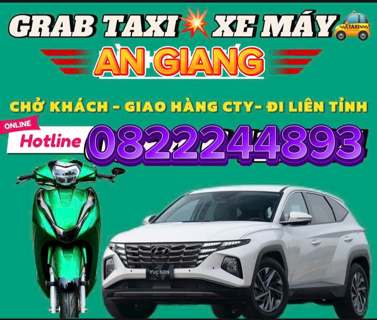 TỔNG ĐÀI ĐẶT XE GRAB TAXI TỈNH AN GIANG