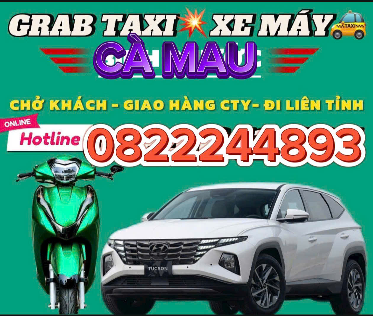 TỔNG ĐÀI ĐẶT XE GRAB TAXI TỈNH CÀ MAU