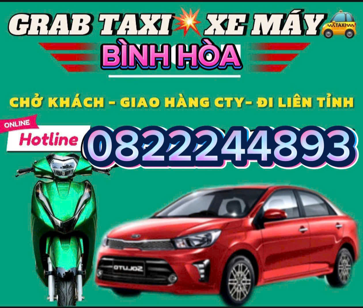 TỔNG ĐÀI ĐẶT XE GRAB TAXI BÌNH HÒA ,THUẬN AN