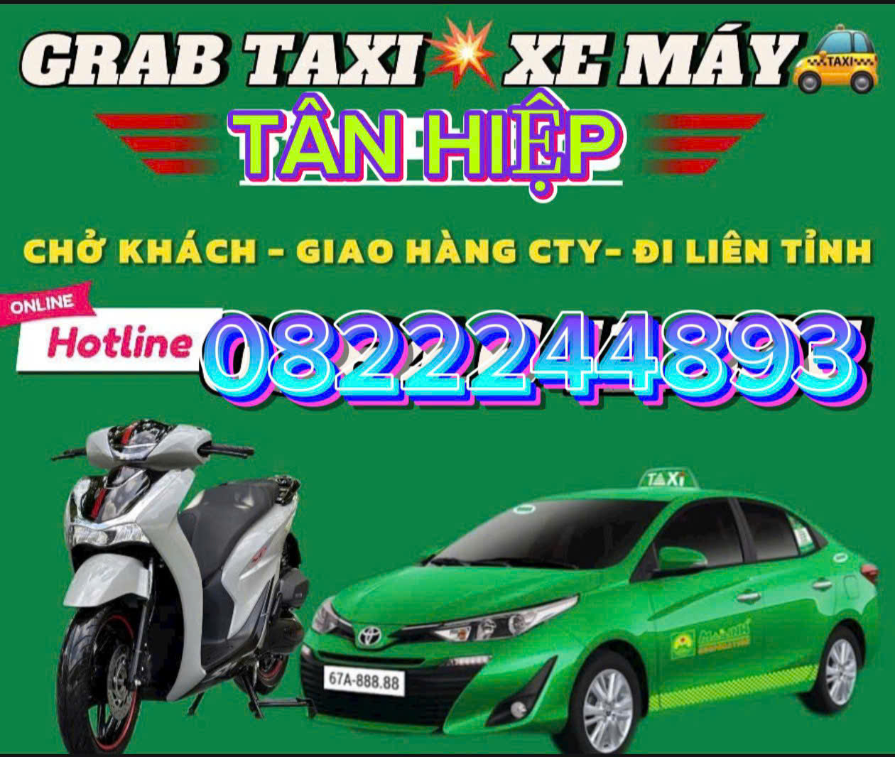 TỔNG ĐÀI ĐẶT XE GRAB TAXI TÂN HIỆP TÂN UYÊN