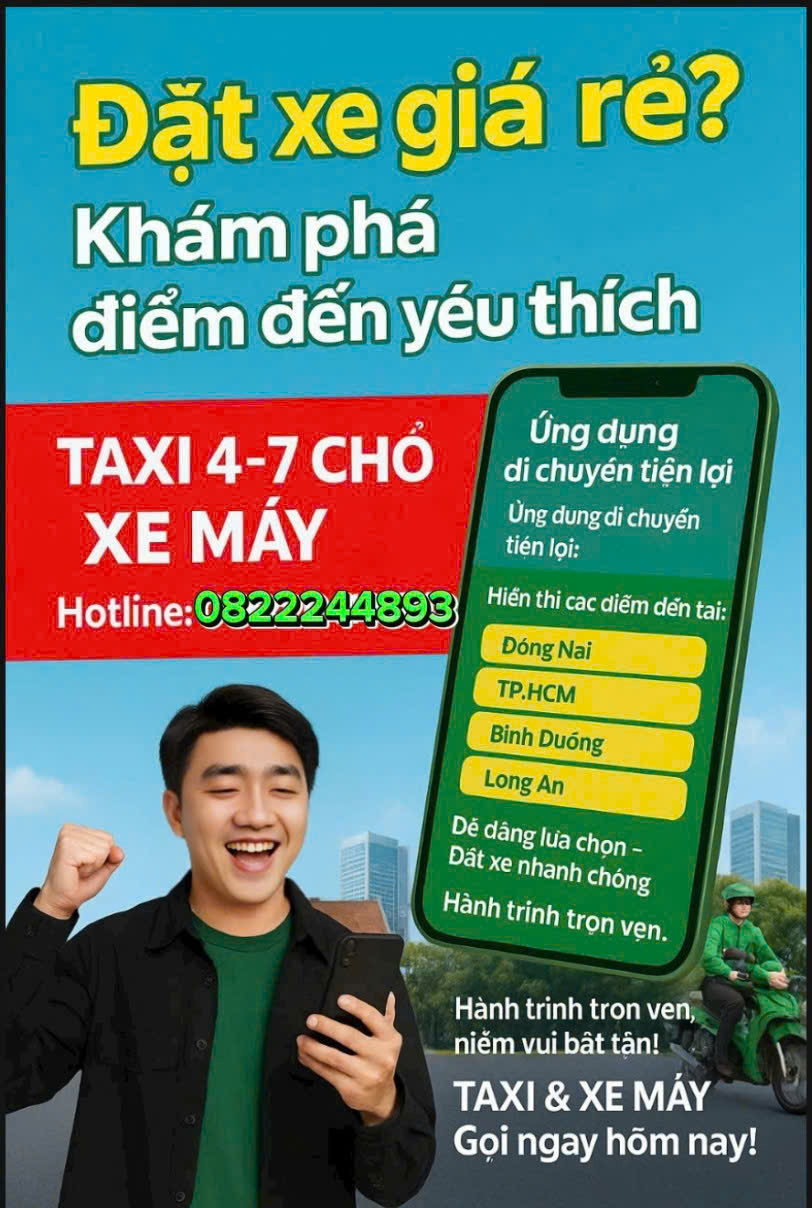Dịch Vụ XE ÔM GRAB Tỉnh LONG AN