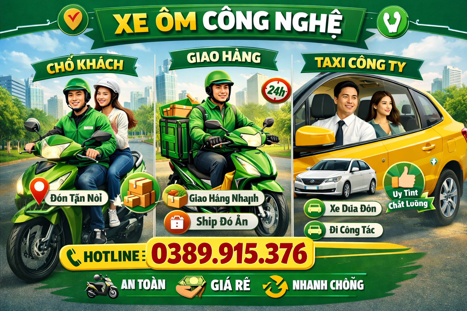 Dịch Vụ Xe Ôm Grab Vĩnh Long ☎️ 0389915376